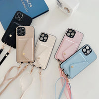 Elegant Leather Crossbody Wallet Case™