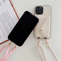 Elegant Leather Crossbody Wallet Case™